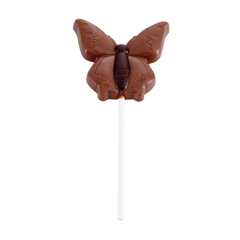 Čokoladna lizika METULJ, mlečna čokolada, 20 g