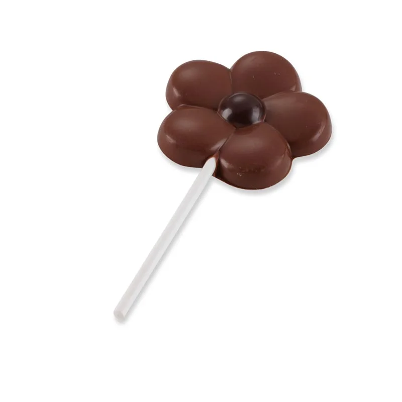 Čokoladna lizika ROŽICA, mlečna čokolada, 20 g